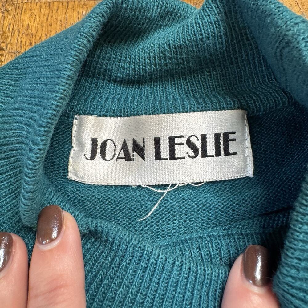 VTG Joan Leslie 2 pc Blazer & Sweater Set Teal Black Plaid Jacket Plus Size 18 - Picture 12 of 12